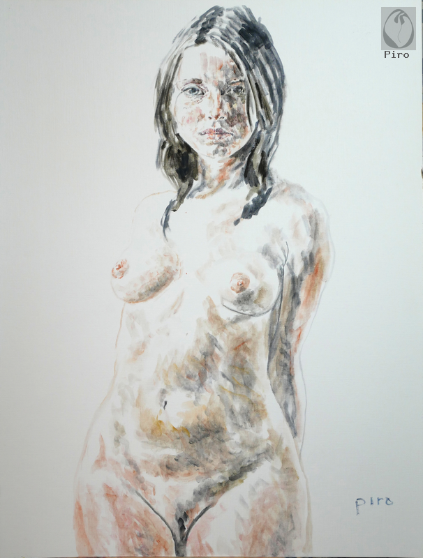 oil on paper - olio su carta di Piro